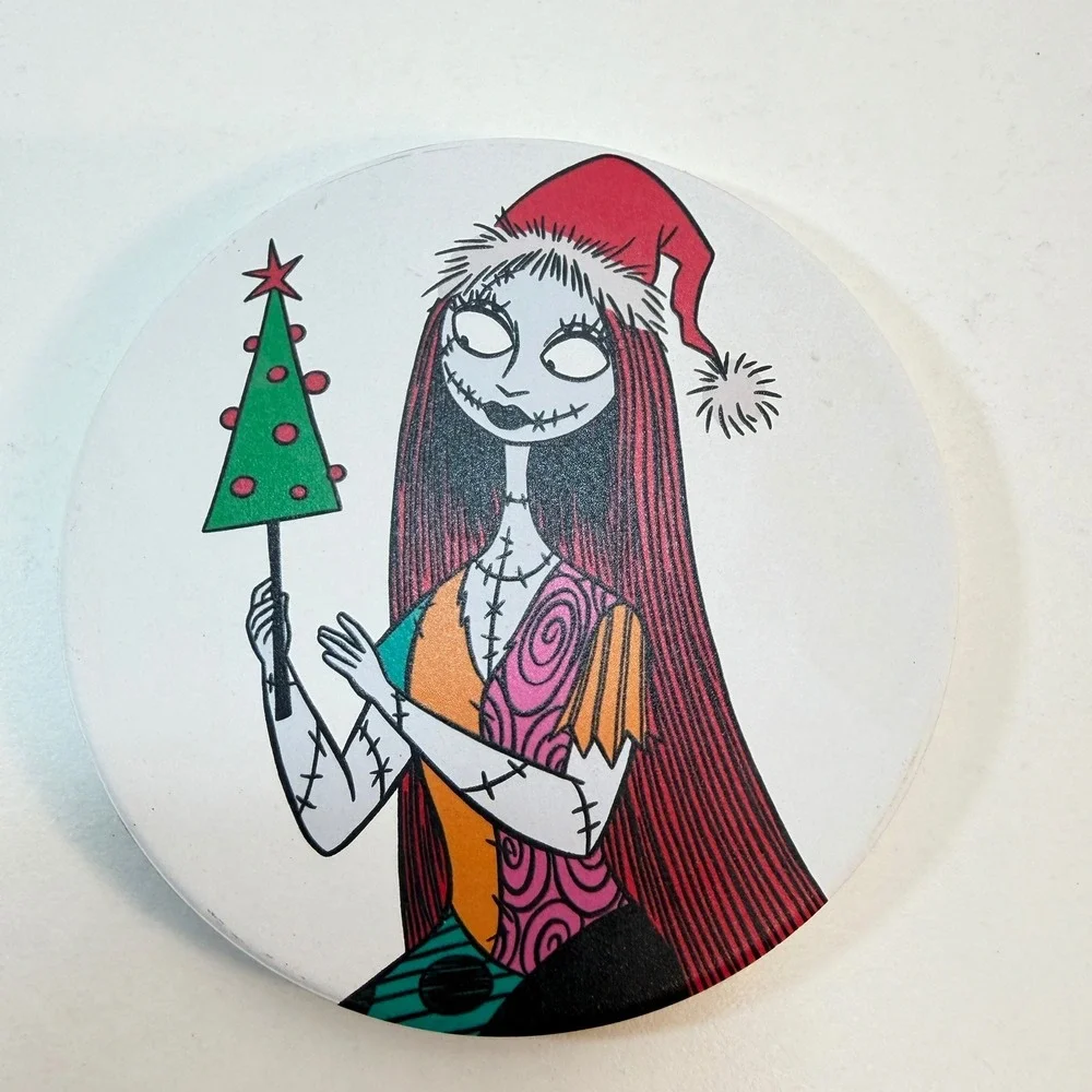Disney Coasters 4in White Nightmare Before Christmas Set Of 4 Jack Sally Oogie